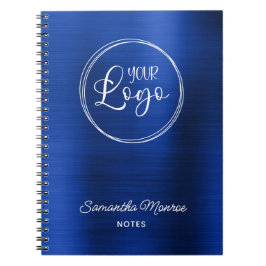 Caderno Espiral Logotipo Empresarial Reunião de Folha de Naval Rea