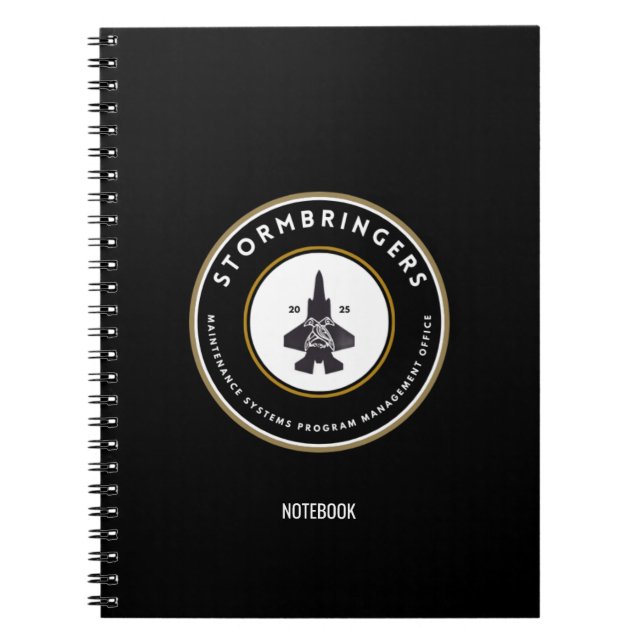 Caderno Espiral Logotipo escuro do notebook (Frente)