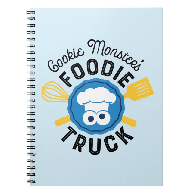 Caderno Espiral Logotipo Foodie Truck do Monstro do Cookie (Frente)