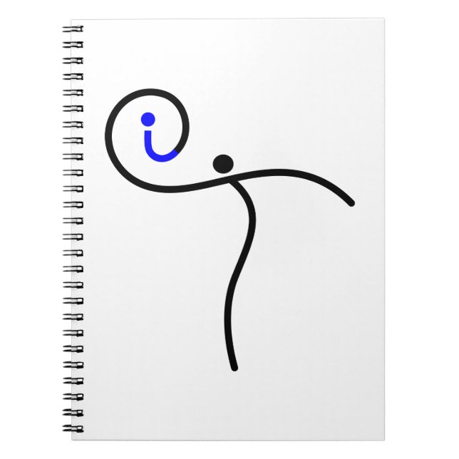 Caderno Espiral logotipo it, 01 Black/Blue. (Frente)