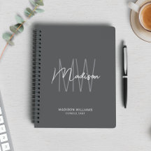 Logotipo Moderno com Monograma Cinza Consultor