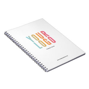 Caderno Espiral Logotipo Moderno de Negócios Promocional Branco