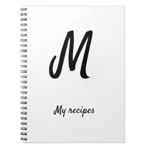 Caderno Espiral logotipo monograma minimalista simples personaliza
