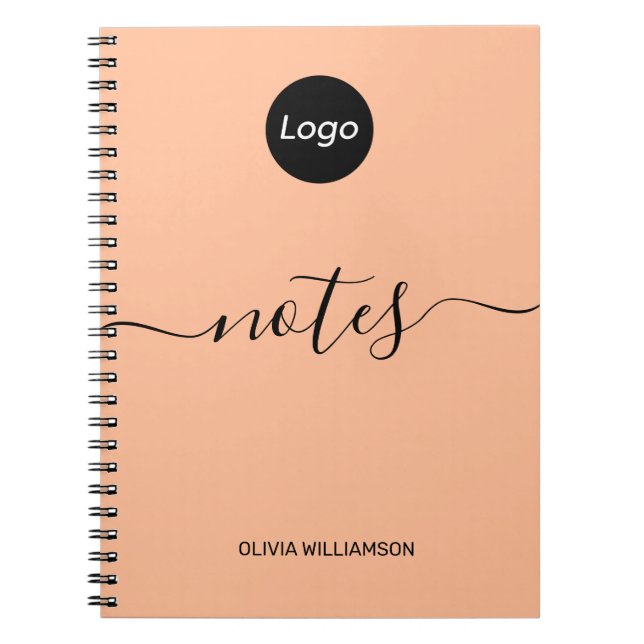 Caderno Espiral Logotipo Peach Professional Business (Frente)