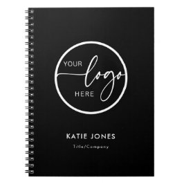 Caderno Espiral Logotipo Personalizado de Empresa Preto