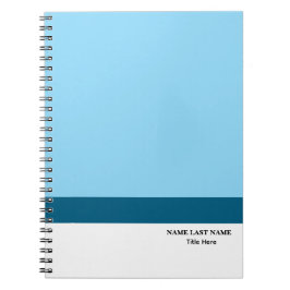 Caderno Espiral Logotipo Personalizado Elegante Azul Poeirento Bra