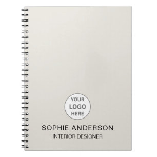 Caderno Espiral Logotipo Personalizado Moderno para Negócios Profi