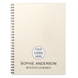 Caderno Espiral Logotipo Personalizado Moderno Profissional de Neg