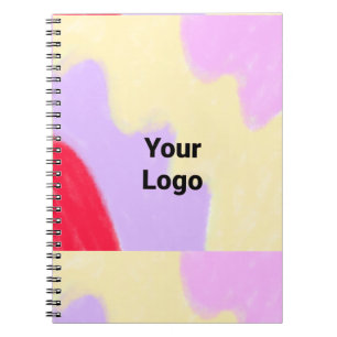 Caderno Espiral logotipo personalizado simples e elegante aqui emp