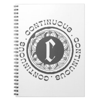 Caderno Espiral logotipo preto continua