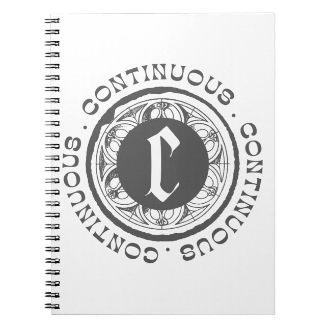 Caderno Espiral logotipo preto continua (Frente)