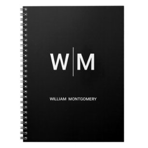 Caderno Espiral Logotipo preto Empresa empresarial