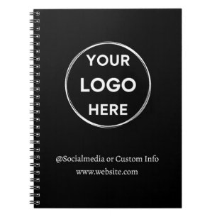 Caderno Espiral Logotipo Preto Personalizado Funcionarios de negóc