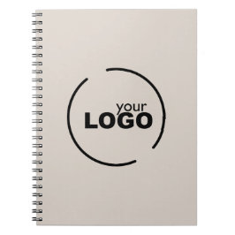 Caderno Espiral Logotipo profissional moderno para empresas Beige