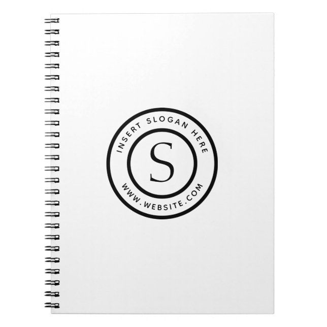 Caderno Espiral Logotipo profissional simples moderno (Frente)