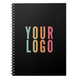 Caderno Espiral Logotipo Promocional de Negócios Preto