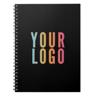 Caderno Espiral Logotipo Promocional de Negócios Preto