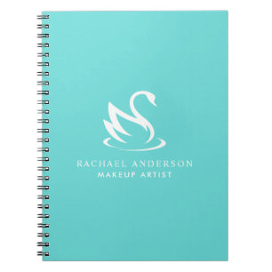 Caderno Espiral Logotipo Swan Minimalista no Robin do Azul Egg