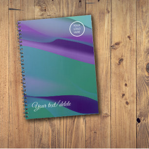 Caderno Espiral Logotipo violeta de nome roxo Spiral Foto Notebook