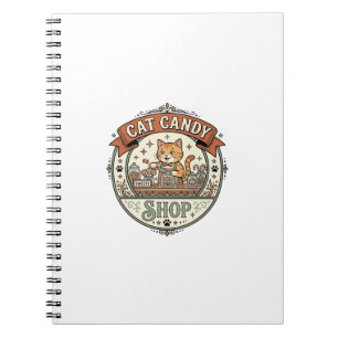 Caderno Espiral Loja de Doces de Gato Loja de Doces de Gato Gato A