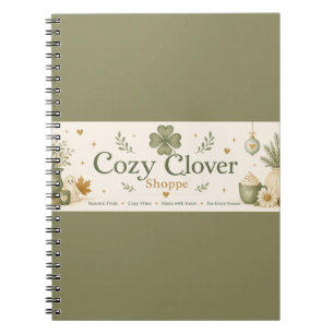 Caderno Espiral Loja do Trevo Aconchegante
