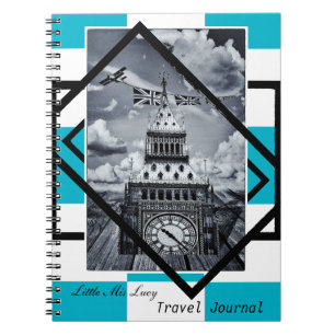 Caderno Espiral Londres, Big Ben Art, Viagem Diário n.o 1 (Notebo