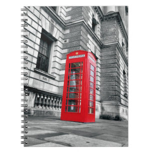 Caderno Espiral Londres - Red Phone Box -