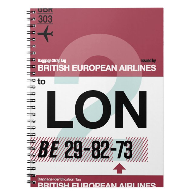 Caderno Espiral Londres - Viagem Diário (Frente)