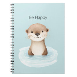 Caderno Espiral Londrina Rio Azul Lontra Fofa  