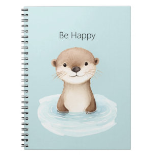 Caderno Espiral Londrina Rio Azul Lontra Fofa  