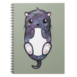 Caderno Espiral Lontra da galáxia de Chibi