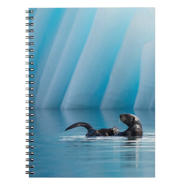 Caderno Espiral Lontra marítima lúdica (Frente)