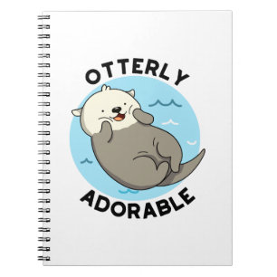Caderno Espiral Lontra Totalmente Adorável Piada Lontra Flutuante