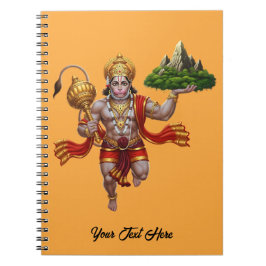 Caderno Espiral Lord Hanuman Voando Levantando Montanha