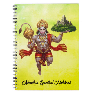Caderno Espiral Lord Hanuman Voando Levantando Montanha