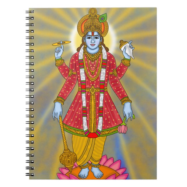Caderno Espiral Lord Vishnu notebook (Frente)