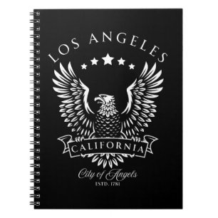 Caderno Espiral Los Angeles Cidade dos Anjos Califórnia Vintage
