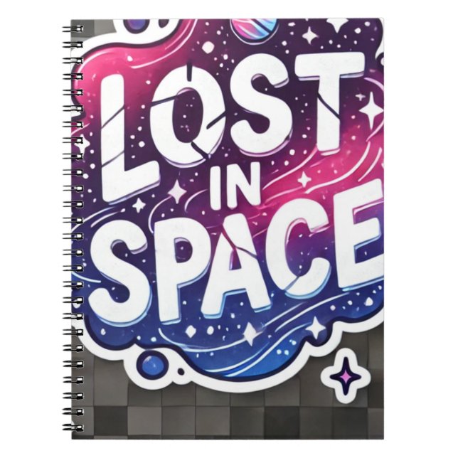 Caderno Espiral Lost in Space - Vibrant Galaxy Sticker (Frente)