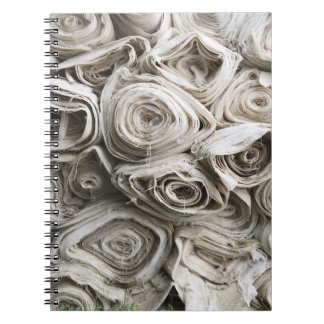 Caderno Espiral Lote têxtil branco