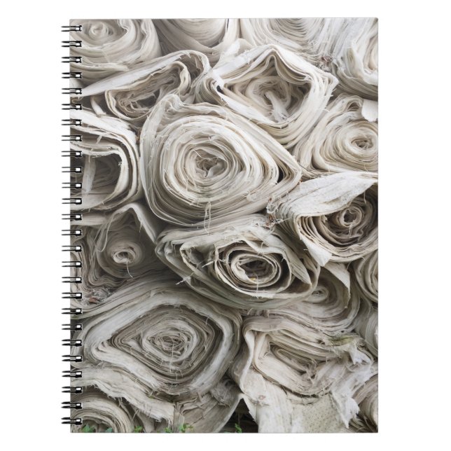 Caderno Espiral Lote têxtil branco (Frente)
