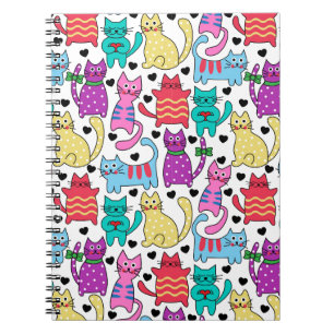 Caderno Espiral Lotes de gatos do gatinho