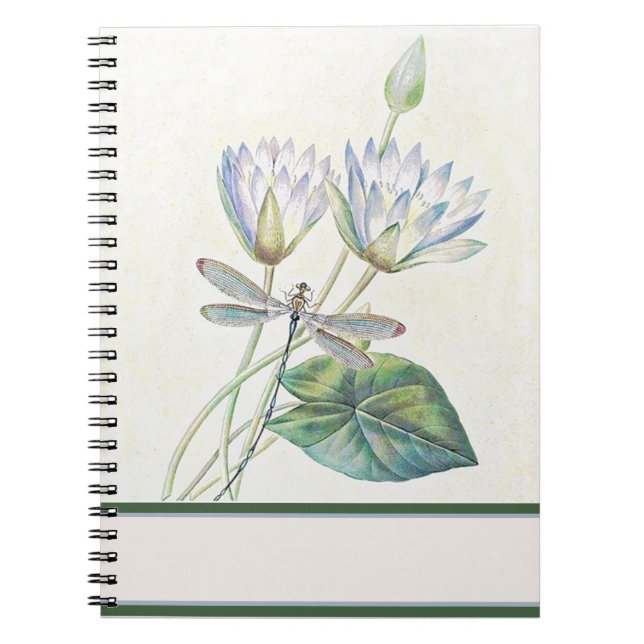 Caderno Espiral Lótus e libélula (Frente)