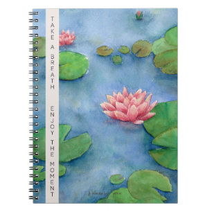 Caderno Espiral Lotus Flower Watercolor