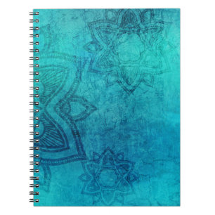 Caderno Espiral Lotus Texturizado Azul