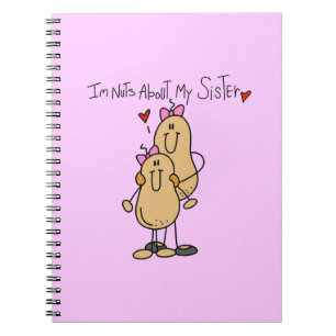 Caderno Espiral Louco Por Camisetas e Presentes da Minha Irmã