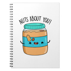 Caderno Espiral Louco por Você Piada de Manteiga de Amendoim Engra
