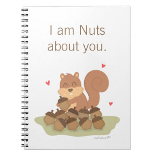 Caderno Espiral Loucos bonitos do esquilo sobre você humor do amo