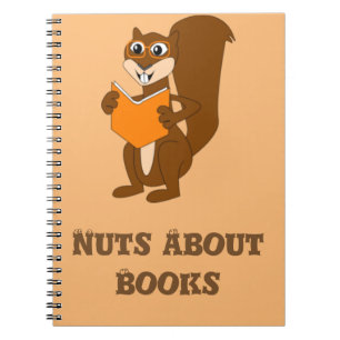 Caderno Espiral Loucos Sobre Esquilo De Livros