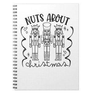 Caderno Espiral Loucos sobre o Natal Engraçado Nutcracker de Natal