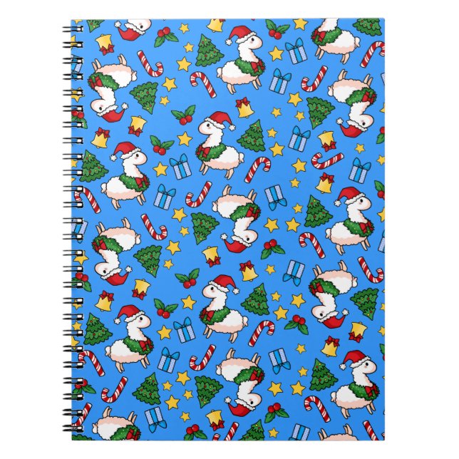 Caderno Espiral Loucura do lama do feriado (Frente)